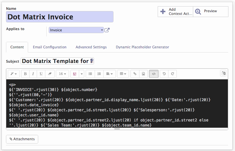 Odoo text and image block