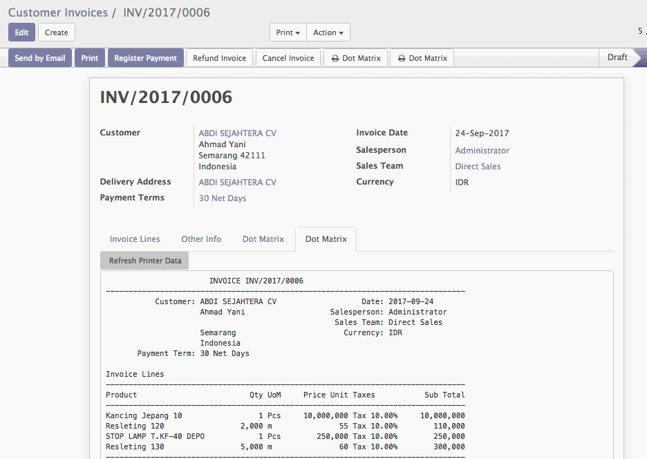 Odoo image and text block